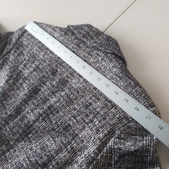Nine West women's size 10 black and white tweed knit one button blazer jacket - Picture 11 of 15